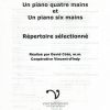 Un piano 4 mains Un piano quatre et six mains, répertoire sélectionné