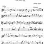 Jaque, Rhené - Prélude pour violon seul