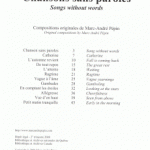 Pépin, Marc-André - Chansons sans paroles