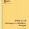 Solfege 6 UL Université Laval - Solfèges rythmiques et mélodiques 6e degré