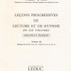 Weber, Alain - Leçons progressives de lecture et de rythme volume III