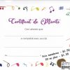 Certificat de mérite (Symboles musicaux multicolores)