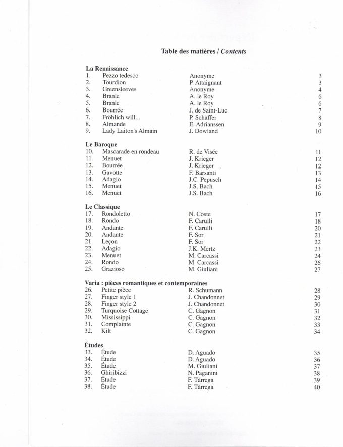 Répertoire progressif pour la guitare classique vol. 3