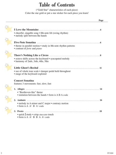 Faber and Faber - Piano Adventures Level 2A Gold Star Performance Book
