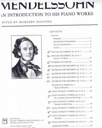 Mendelssohn, Felix - An Introduction to His Piano Works