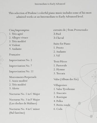 Poulenc, Francis - Selected Piano Pieces