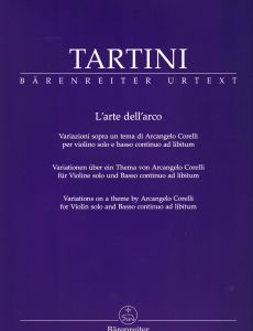 Tartini_001312 Tartini, Giuseppe - L'arte dell'arco, Variations sur un thème de Corelli pour violon solo et basse continue ad libitum