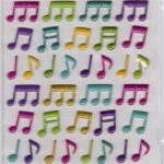 Autocollants notes de musique