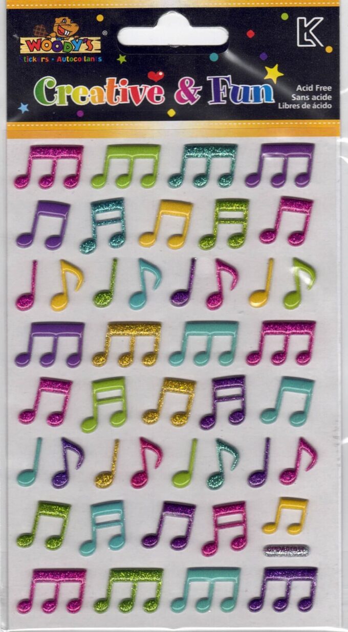 Autocollants notes de musique