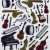 Large Musical Instrument Stickers
