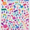 Pastel Colored Musical Symbol Stickers