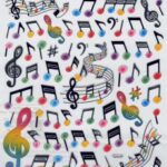 Autocollants symboles musicaux variés