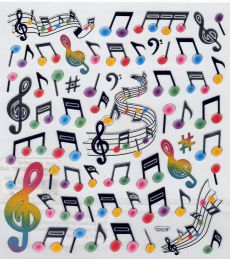Autocollants symboles musicaux variés
