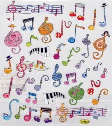 Autocollants symboles musicaux de style moderne