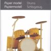 Maquette 3D musique en papier - batterie