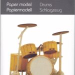 Maquette 3D musique en papier - batterie