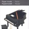 Maquette 3D musique en papier - piano