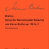 Brahms, Johannes - Sonata for Clarinet (or Viola) and Piano E flat major, Op. 120 No. 2