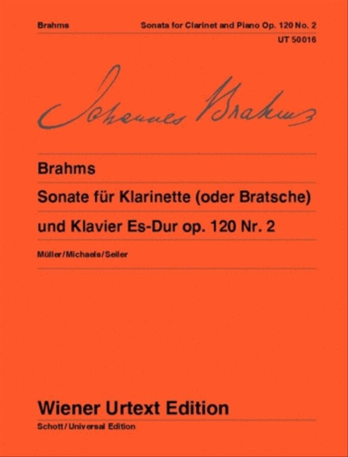 Brahms, Johannes - Sonata for Clarinet (or Viola) and Piano E flat major, Op. 120 No. 2
