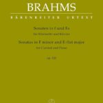 Brahms, Johannes - Sonatas in F minor and E-flat major for Clarinet and Piano, Op. 120