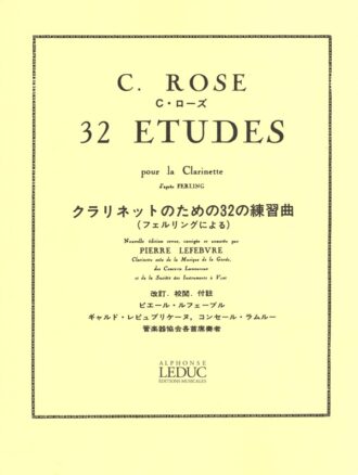 Rose, Cyrille - 32 Etudes pour la clarinette d'après Ferling