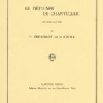 Tremblot de la Croix, Francine - Le Déjeuner de Chantecler, pour clarinette si♭ et piano