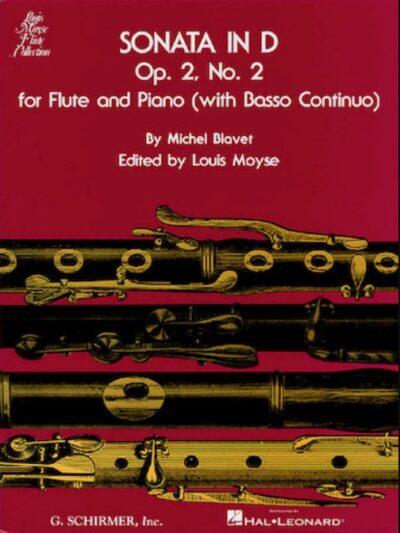 Blavet, Michel – Sonata in D, op. 2, no 2 for flute and piano (with basso continuo)