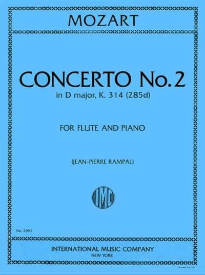 Mozart, Wolfgang Amadeus - Concerto No. 2 for Flute and Piano, K. 314