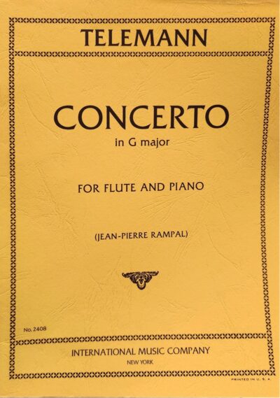 Telemann, Georg Philipp - Concerto in G major for Flute and Piano